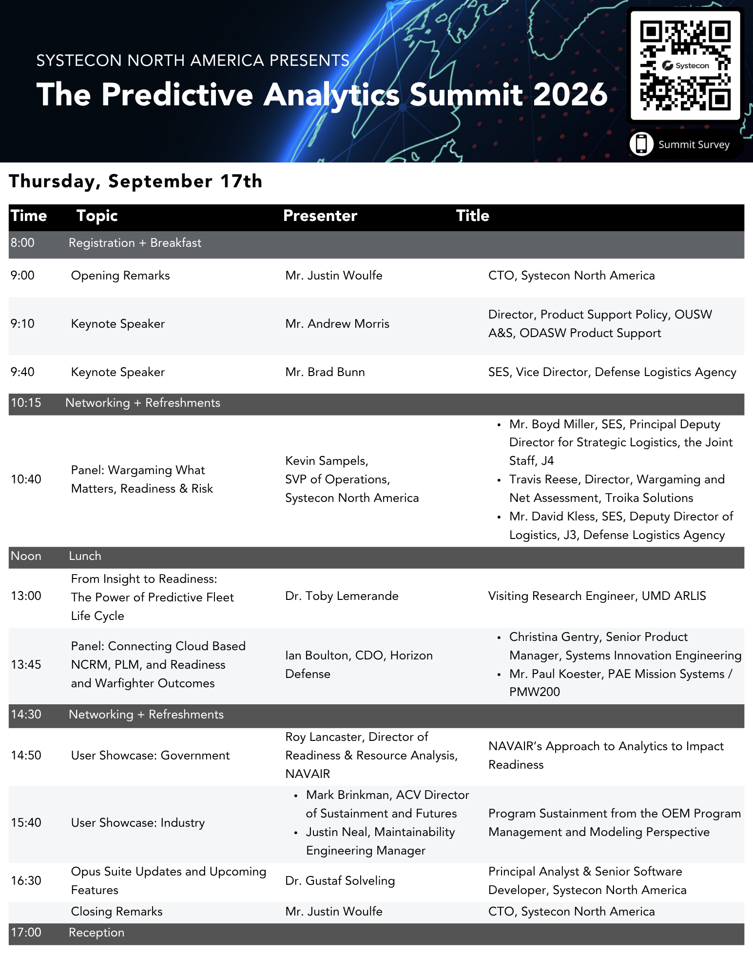 Systecon North America Draft Agenda 