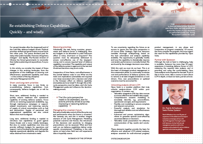 Article image - Re-establishing defense capabilities