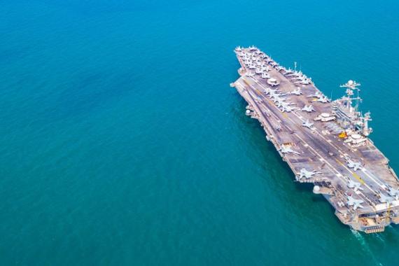 A Nimitz class nuclear-powered aircraft carrier Sea Air Space and Systecon's Contested Logistics
