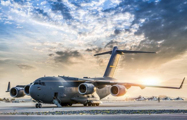 Military transport airplane